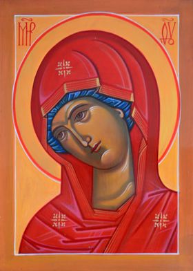 Red Theotokus Holy Virgin