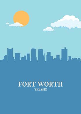 Fort Worth City Skyline