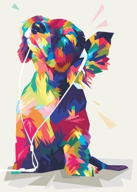 dog with music