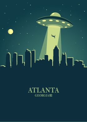 Atlanta City Skyline Ufo