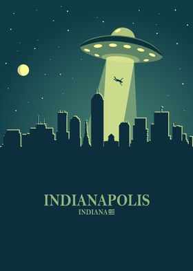 Indianapolis Skyline Ufo