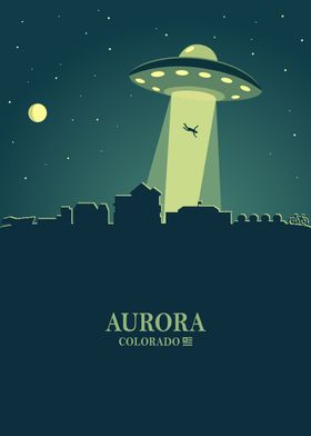 Aurora City Skyline Ufo