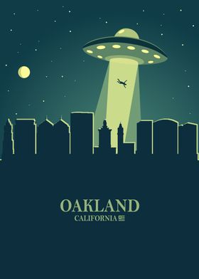 Oakland City Skyline Ufo