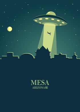 Mesa city Skyline Ufo