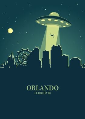 Orlando City Skyline Ufo