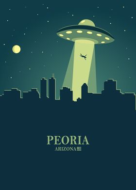 Peoria city Skyline Ufo