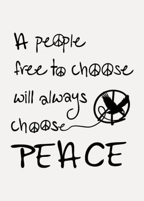 Always choose peace