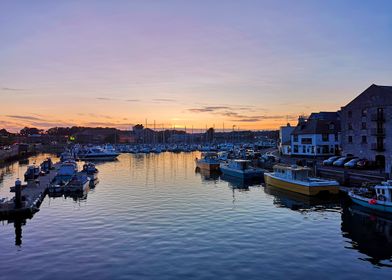 Weymouth Harbour at sunset