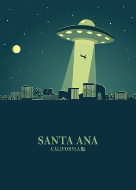 Santa Ana City Skyline Ufo