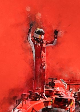 Vettel Posters Online - Shop Unique Metal Prints, Pictures, Paintings |  Displate