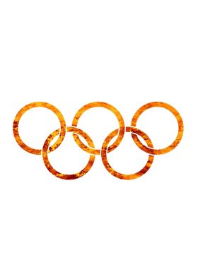 flaming olympic rings poster by homestead digital displate