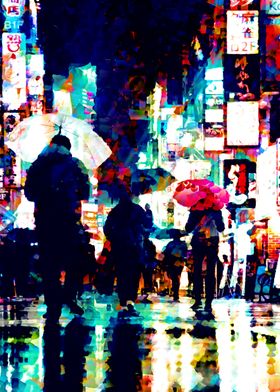 tokyo in the rain