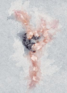 abstract watercolor dancer