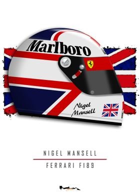 Nigel Mansell 1989 helmet