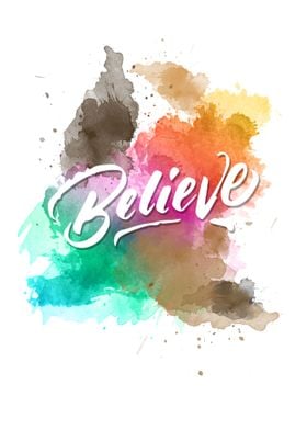 Believe Typo Poster