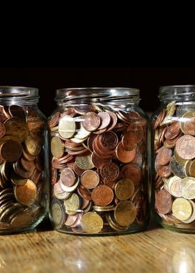 coin in jar