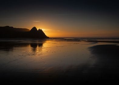 Sunrise Three Cliffs Bay