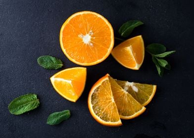 juicy orange slices