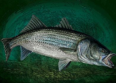 Striped Bass Blue Green