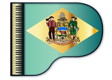 Grand Piano Delaware Flag