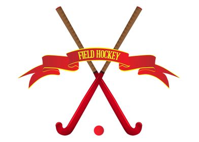 Field Hocky Ribbon Banner 