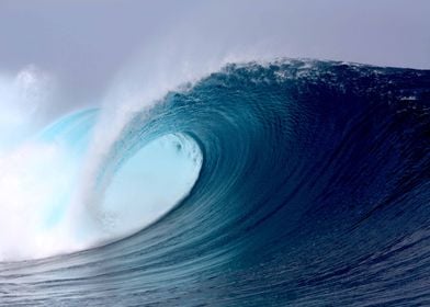 Blue Surfing Wave