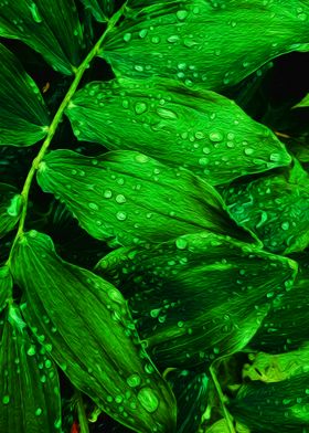 Water Drops on Leaves