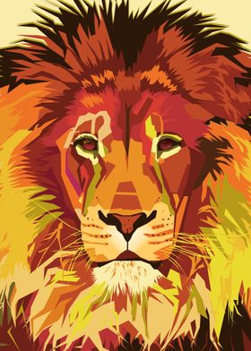 Lion in Pop Art