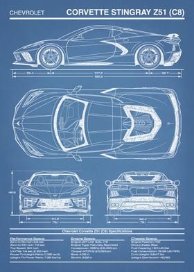 C8 Corvette Blueprint