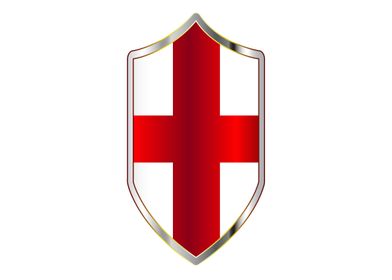 English Flag On A Shield