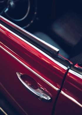 red door vintage car 