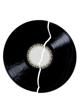 Broken Plain Label Record