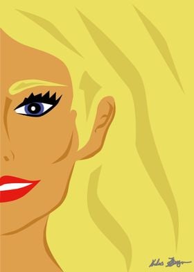 Blonde woman popart 