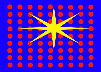 Yellow Star on Dots