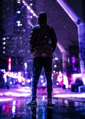 Standing in Snow