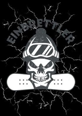 Snowboard Skull Board