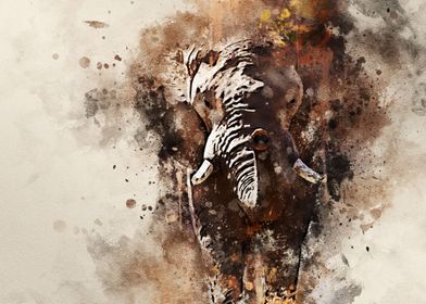 Elephant Watercolor effect