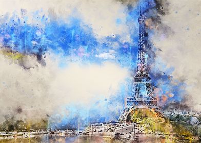 Eiffel Tower Splatter