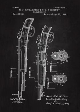 1893 Magazine Gun Art