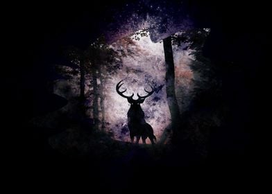 deer at night