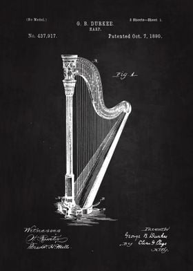 1890 Harp Patent Art