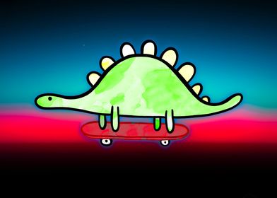 Skateboard Dinosaur