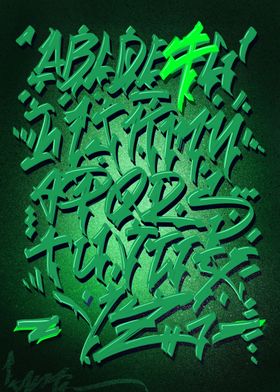 Green Alphabet 