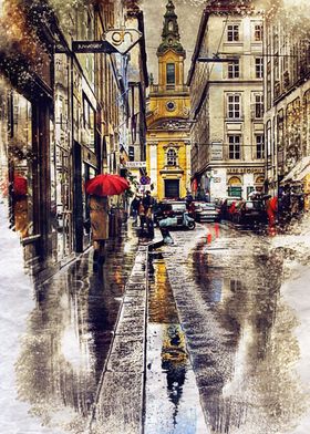 Wet Streets Of Italy