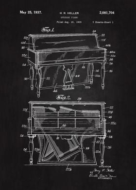 1937 Piano Patent 