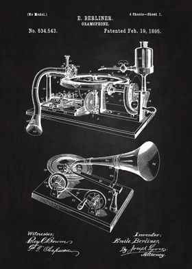 1895 Gramophone Patent