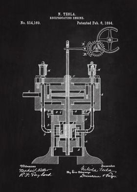 1894 TESLA Engine Patent