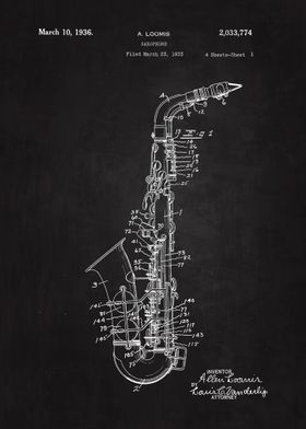 1936 Saxophone Patent Art