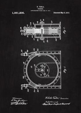 1913 Turbine Tesla Patent