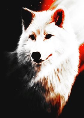 Red White Wolf